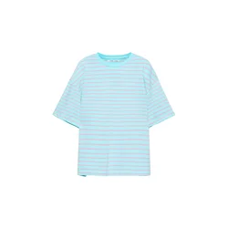 Pull&Bear Majica nebeško modra / svetlo roza