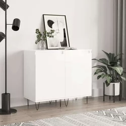 Komode 2 kom sjajne bijele 40 x 35 x 70 cm konstruirano drvo