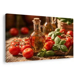 Slika paradižniki, bazilika in oljčno olje - 40x30