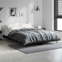 Okvir za krevet crni 140x190 cm konstruirano drvo