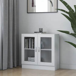 Den Vitrina bela 82,5x30,5x80 cm iverna plošča