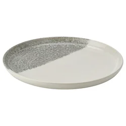 KRUSTISTEL Desertni krožnik, vzorčasto/svetlo siva, 20 cm