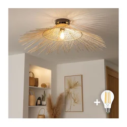 Brilagi - LED plafonski luster CERIA BOHO 1xE27/40W/230V prečnik 100 cm bambus