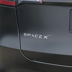 SpaceX 3d nalepka – Barva: Črna