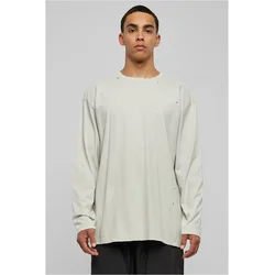 Oversized Distressed Long Sleeve Lightasphalt