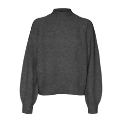 VERO MODA Pulover VMLeaf  temno siva