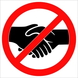 Handshake Prohibition Sticker (32 cm)