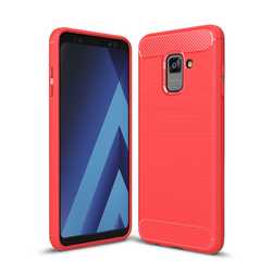 Maska Silicone Defender za Samsung A8 Plus/ A730 (2018), Crvena