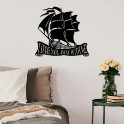 Wallity Zidna dekoracija Come Away, 55 x 50 cm, Crna