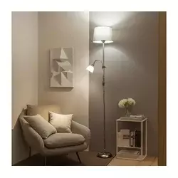 Brilagi - Stojeća lampa CERIA 1xE27/100W/230V + 1xE14/25W mat hrom/siva