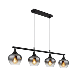 Globo 15548-4H1 - Luster na sajli MAXY 4xE27/40W/230V crna