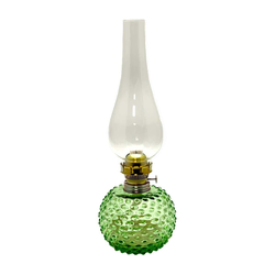 Petrolejska lampa EMA 38 cm svetlozelena