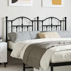 Vidaxl vidaXL Kovinsko vzglavje postelje črne barve 150 cm