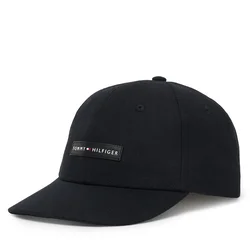 Kapa s šiltom Tommy Hilfiger Logo Patch Canvas Baseball Cap AM0AM14119 Črna