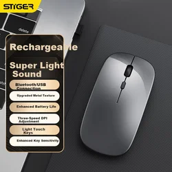 Stiger Bežični miš, 2.4GHz, Bluetooth, Sivi