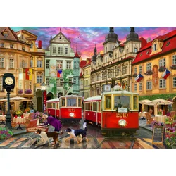 BlueBird - Puzzle Vozički v Pragi - 1 000 kosov