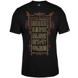 011Shop Muška majica kratkih rukava Azbuka, Crna