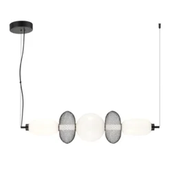 LED luster na sajli ARAME LED/32W/230V crna