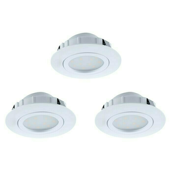 Eglo 78755 - SET 3x LED ugradna plafonska svetiljka PINEDA 1xLED/6W/230V 3000K bela