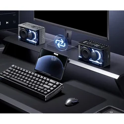 Manbuzhehuazai Desktop zvučnici, 25 W, RGB, Crni