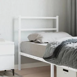 Vidaxl vidaXL Kovinsko vzglavje postelje belo 75 cm
