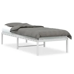Vidaxl Kovinski posteljni okvir bel 80x200 cm