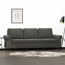vidaXL Trosed temno siv 180 cm žamet