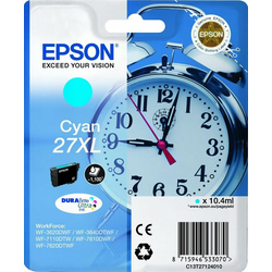 Tinta EPSON T27124010 Cyan 27XL - DURABrite Ultra Extra Large original