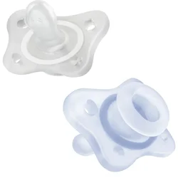 CHICCO Duda Physio Mini Soft polni silikon 0-2m deček 2 kos
