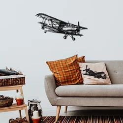 Atelier Del Sofa Zidna dekoracija Airplane-APT322MS, 39x74 cm, 1.5 mm, Crna