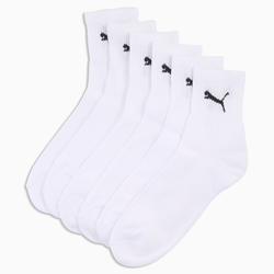 PUMA Unisex Short Crew Socks 3 Pack, White
