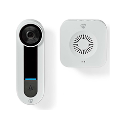 Nedis WIFICDP40CWT - Bežični video zvono sa senzorom, Full HD 1536p, Wi-Fi, IP65