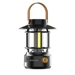 Aux Solarna Lampa za kampovanje, 18650, Crna
