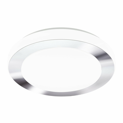 Eglo Carpi plafonjera/1, Led, 16w, 1500lm, ip44, prečnik 385, hrom/bela