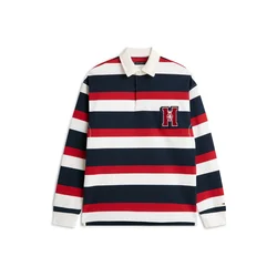 TOMMY HILFIGER Majica ecru/marine/rdeča