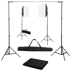 Komplet fotografske opreme sa svjetlima softbox i pozadinom