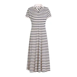 TOMMY HILFIGER Obleka ecru/črna