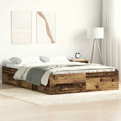 vidaXL Posteljni okvir brez vzmetnice star les 140x200 cm