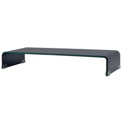 Stalak za TV/Monitor Stakleni Crni 80x30x13 cm