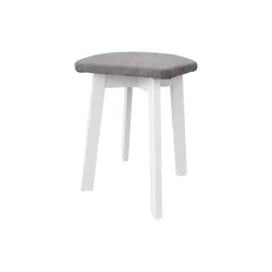 Tabure LUBE 36x36 cm bela/siva