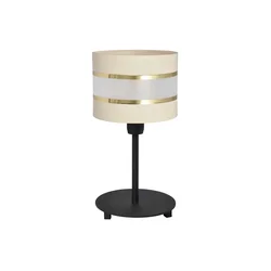 LED stona lampa HELEN 1xE27/15W/230V krem/crna/zlatna