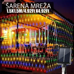 Solarna LED šarena mreža za dekoraciju