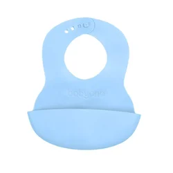 BabyOno Silikonski podbradak 6 m+, plava
