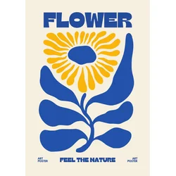 Plakat 30x40 cm Cvet Občuti naravo v modernem retro slogu