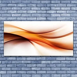 tulup.si Slika na akrilnem steklu Abstrakcija graphics waves 140x70 cm 2 obešalnika