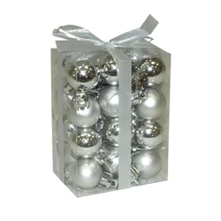 Kuglice 2,5 cm 24 kom srebrne ( 51-091000 )