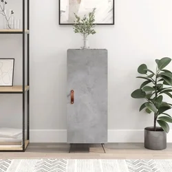Komoda siva boja betona 34,5x34x90 cm od konstruiranog drva