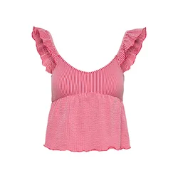 ONLY Bluza ONLMISTY rdeča/bela