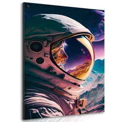 Slika skrivnosten profil astronavta - 80x120