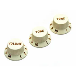 FENDER KNOBS STRAT SET(3) PARCHMENT